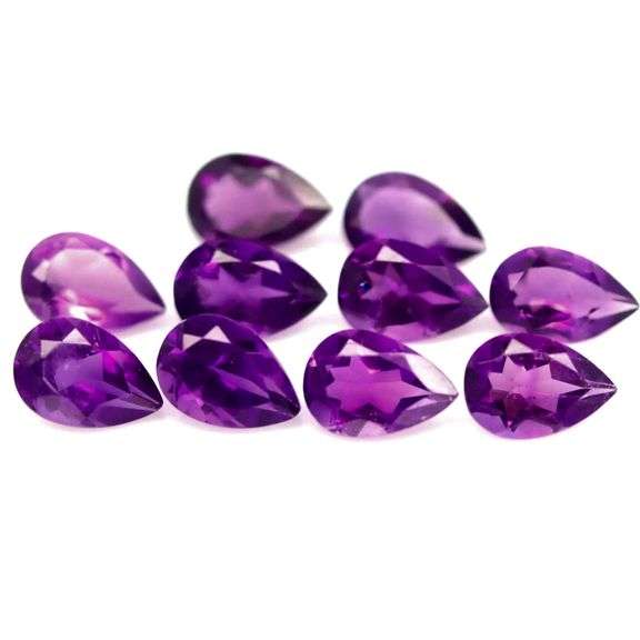 Stunning 12ct matched pear cut real Brazilian  Amethyst set