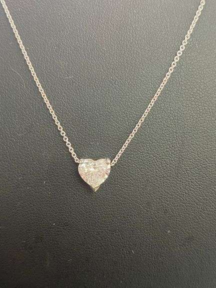 CERTIFIED BRAND NEW 14K WHITE GOLD DIAMOND NECKLACE
