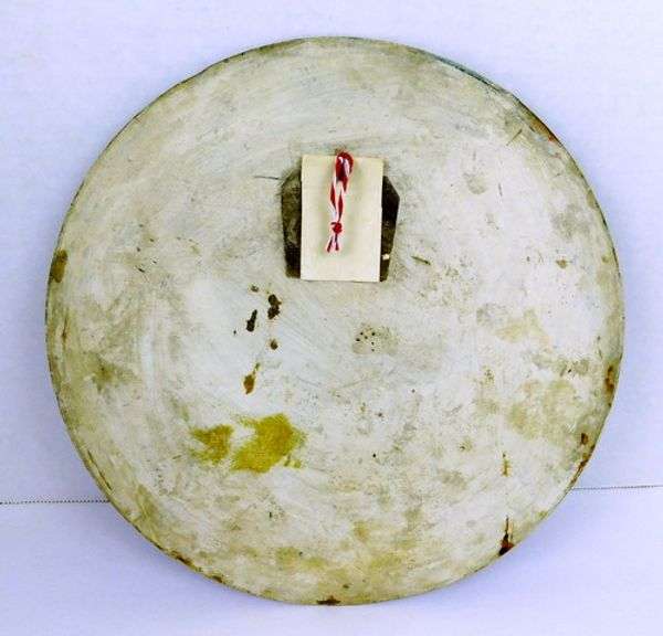 1883 Oil Painting Portrait on Papier Mache Charger