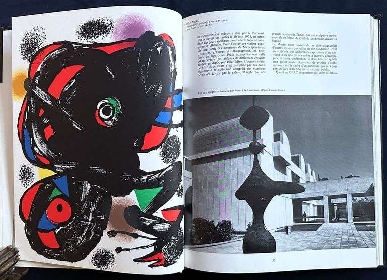 very rare Miro, 1955, Panorama 76. Special Japon". With one original lithograph in color by Miro