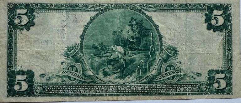 $5 National Bank of Commerce New London Series 1902 Note