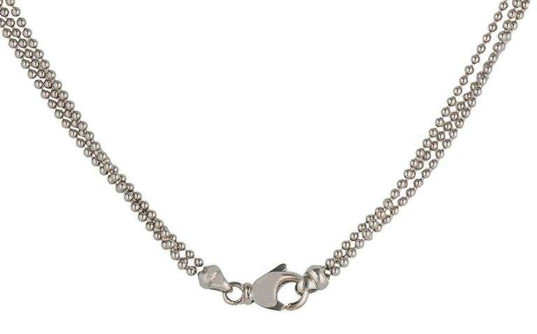 15.0MM South Sea Pearl and 0.50ctw Diamond Bail Triple Strand Pendant Necklace in 18K