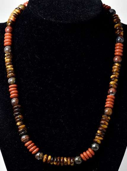 Multi-Gemstone Beaded Necklace in Sterling Silver