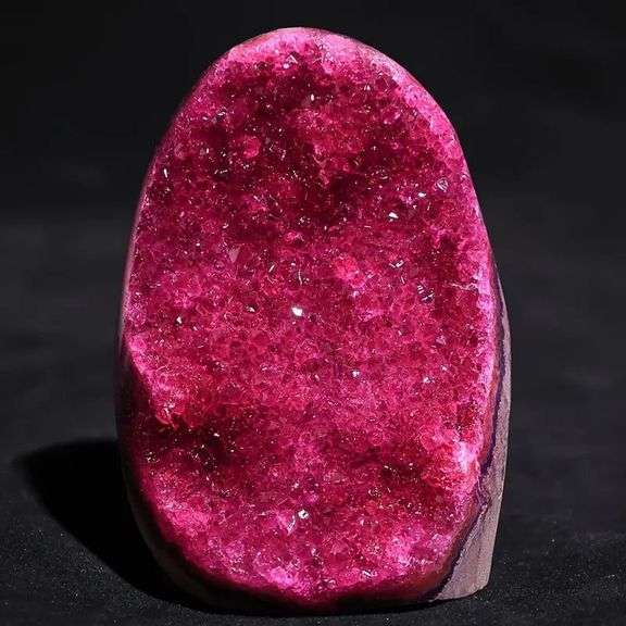 Rose Red Crystal Geode Natural Rock Crystal