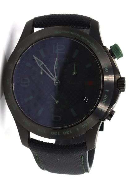 Gucci G timeless black PVD quartz chronograph watch