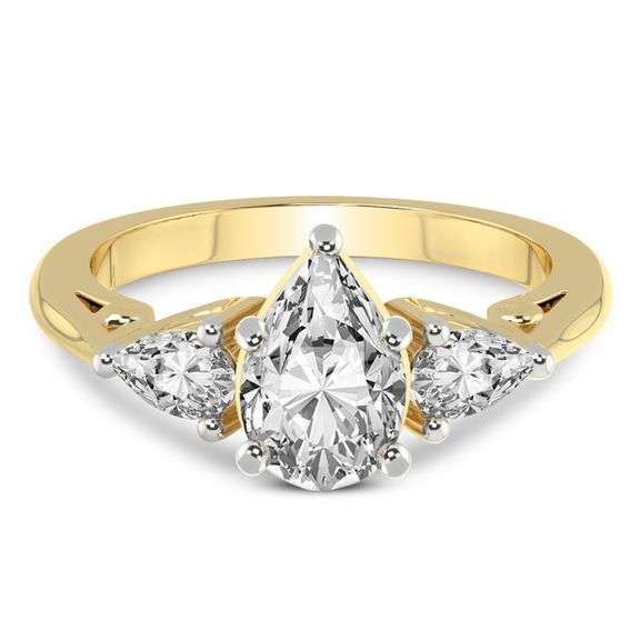 2.09ctw F, VVS1 lab grown diamond with 14k gold ring
