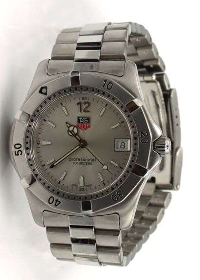 Tag Heuer stainless steel professional watch