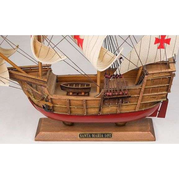 Wooden Model Ship Santa Maria 1492 Fully Assembled