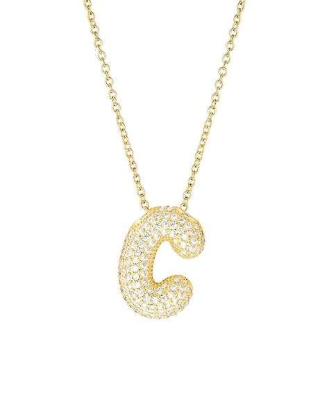 Beautiful Sterling silver with Moissanite Initial Pendant