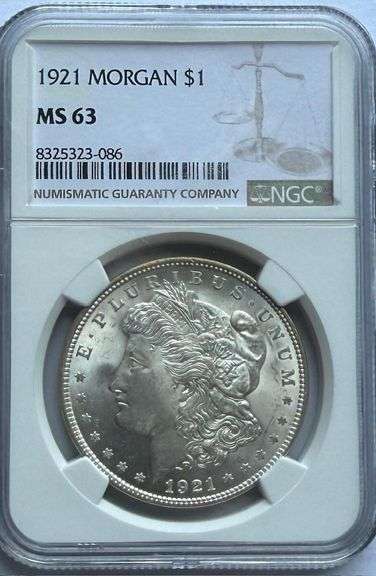 1921 NGC MS 63 Morgan Dollar