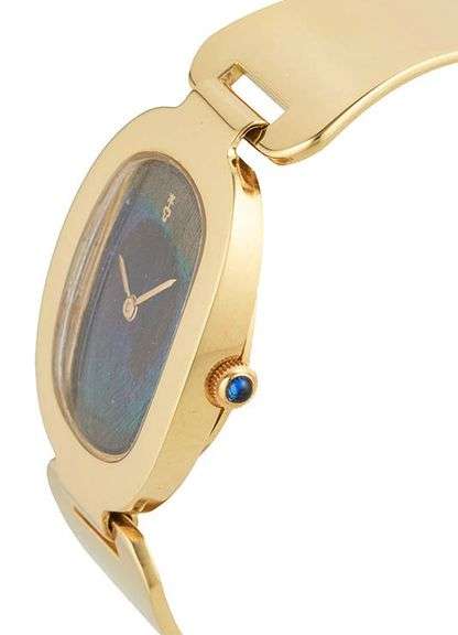 Corum Love Bond 57300, 28 X 34mm, Peacock Feather Dial, 18K Yellow Gold Ladies Watch