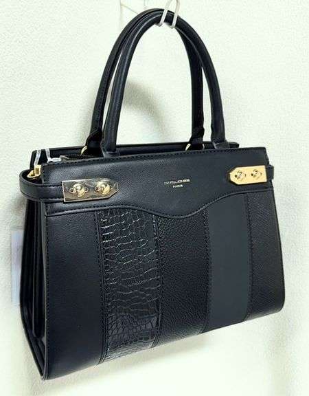 Stylish Multi Textured Gray Color Designer Bag By David Jones-Paris
