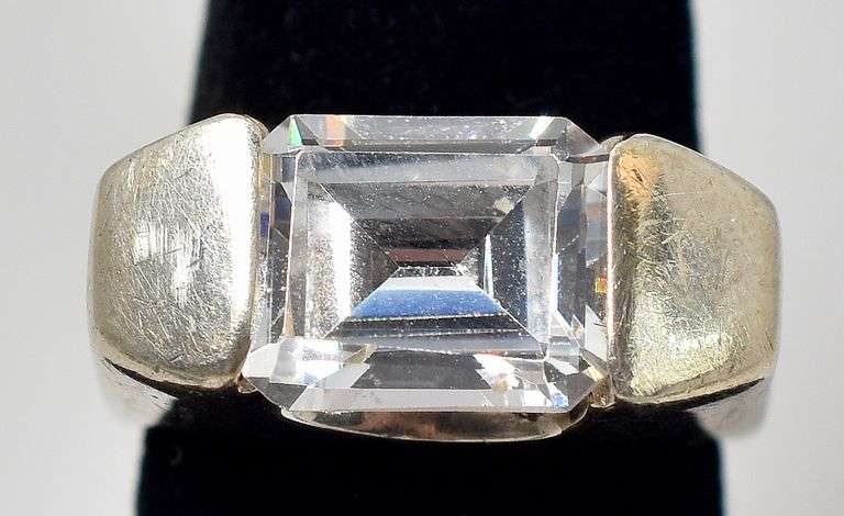 CZ Gemstone Ring in Sterling Silver