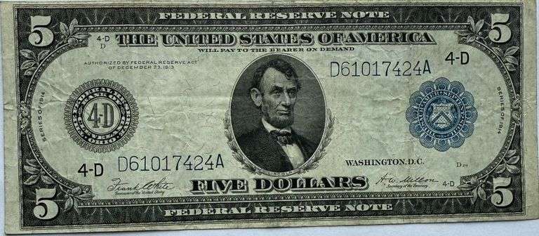 $5 Cleveland Series of 1914 FRN
