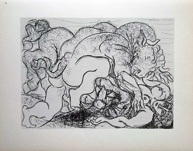 PABLO PICASSO, MINOTAUR ASSAULTING GIRL