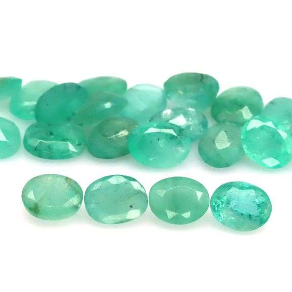 Brilliant green! 6.80ct set of REAL Zambian Emeralds!