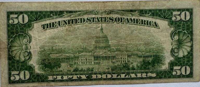 $50 Fed Bank Chicago 1929 National Currency Note