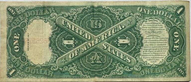 $ 1 Landing Of Columbus Series 1917 US Note.