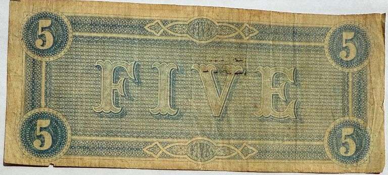 $5 CSA Note Feb 17 1864 Series