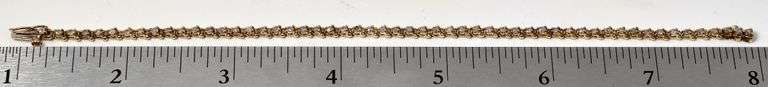 Sparkling 14K Yellow Gold Diamond Tennis Bracelet