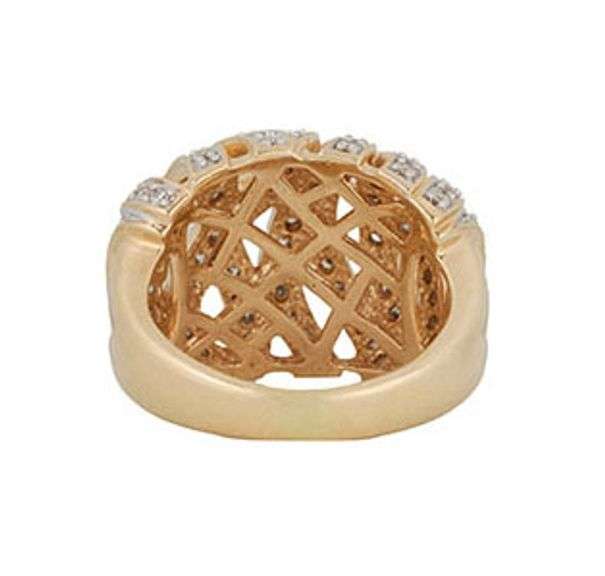 1.00ctw Pave Diamond Woven Dome Ring in 14K