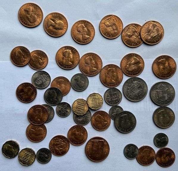 Forty Red BU English 1960 S Era Coins