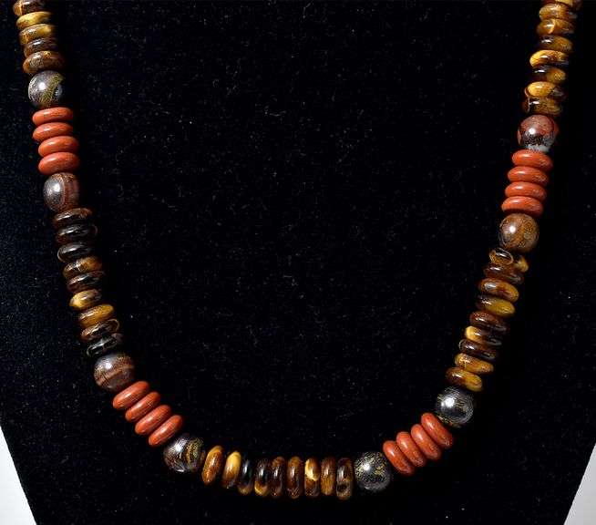 Multi-Gemstone Beaded Necklace in Sterling Silver