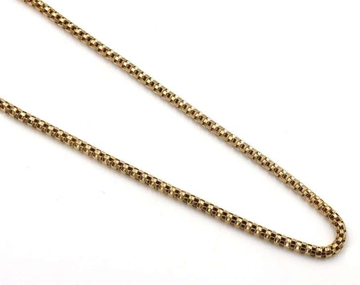 14kt Yellow gold box chain necklace