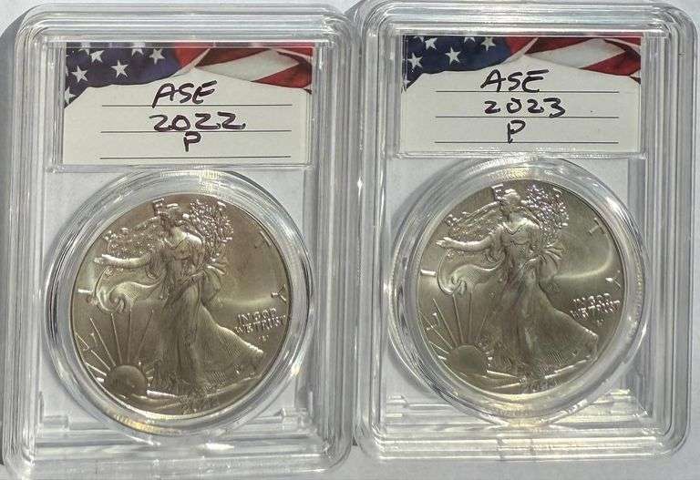 2022 Type Two & 2023 Uncirculated Silver Eagles