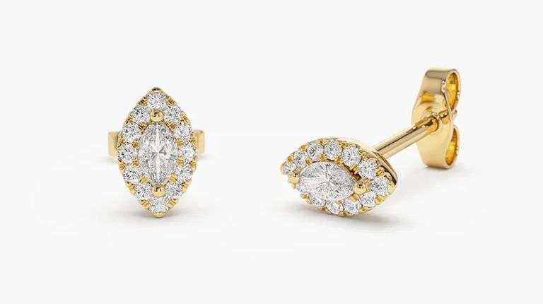 Stunning 14K Gold Lab-Grown Diamond Earrings – Exceptional F Color & VVS1 Clarity