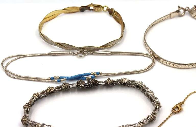 Group lot of 11 vintage 925 sterling silver bracelets