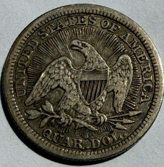 Two Tone 1853 Arrows and Rays Seated Quarter