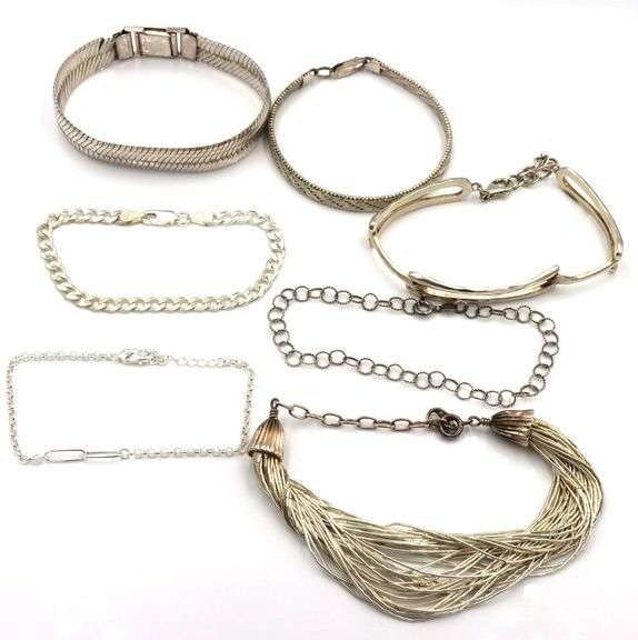 Group lot of 7 bracelet in 925 sterling silver