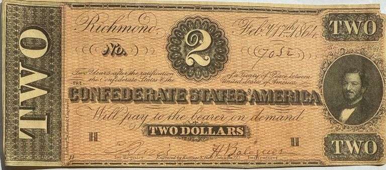 $2 Feb 17 TH 1864 Series CSA Note