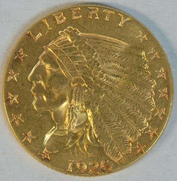 Very Choice BU 1926 US $2.50 Indian Gold Piece. Flashy