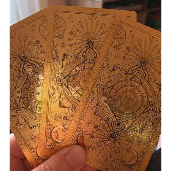 Gold Foil Tarot Cards with Guidebook