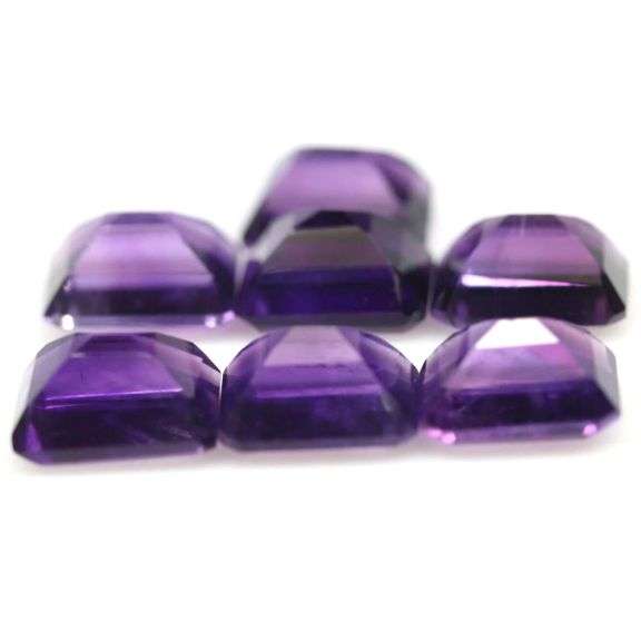 Royal purple! 17.06ct 9x7mm real Brazilian Amethyst set