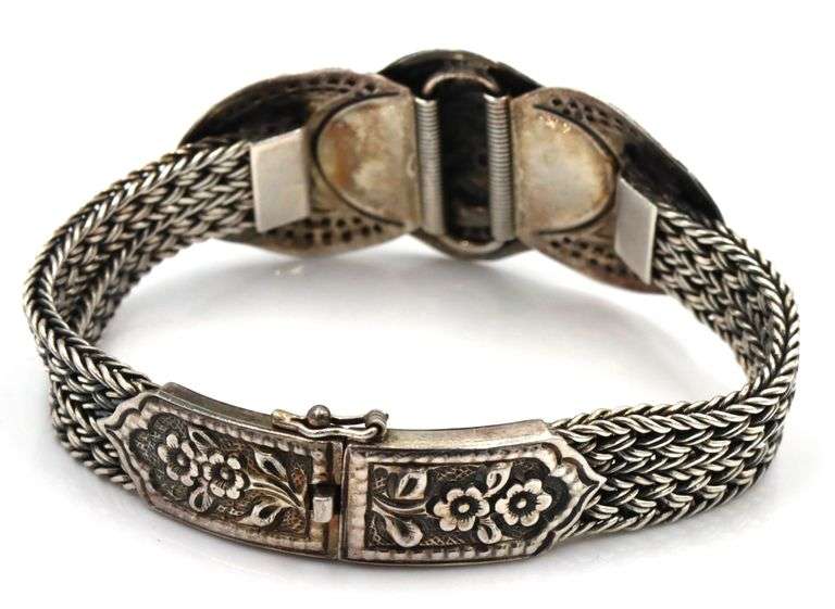 Lot of 2 vintage 925 sterling silver bracelets