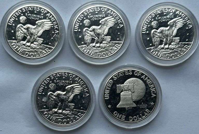 1971 S -74 S 1976 S Gem Proof Ike Dollars