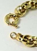 Italian-Made 18K Yellow Gold Interlocking Ovals Bracelet