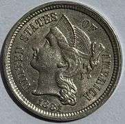 1881 BU 3 Cent Nickel