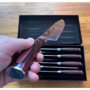 8 Stainless Steel Blades with Pakkawood Handles