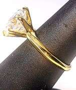 Ladies Sparkling 5 Ct White Simulated Lab Diamond  Ring