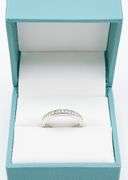 14kt Solid White Gold Diamond Band