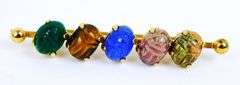 Vintage Gold Filled Bulova Scarab Watch Bracelet & Pin