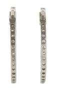 4.00ctw Round Diamond Inside Out Hoop Earrings in 14K
