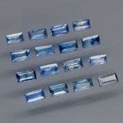 Heated only! 3.14ct blue green Sapphire set