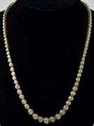 Gorgeous 14K Yellow Gold 4.00CTW Diamond  Riviera Necklace