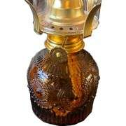 Set of 2 Clear Glass Oil Lamps