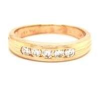 14kt Yellow gold 0.35ctw channel set diamond band
